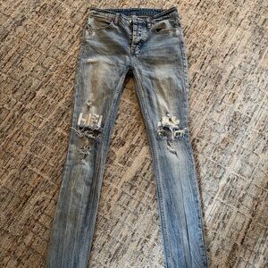 Ksubi Blue Distressed Skinny Jeans